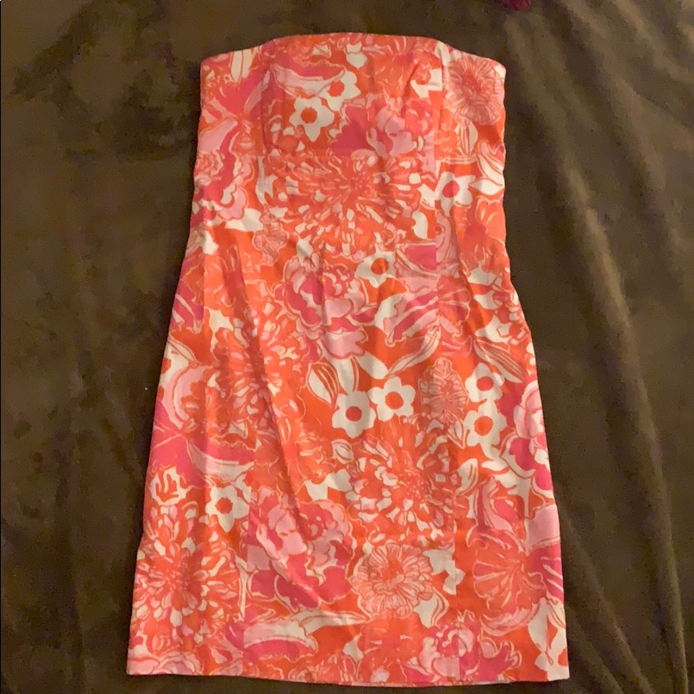Lilly Pulitzer Pink Strapless Dress